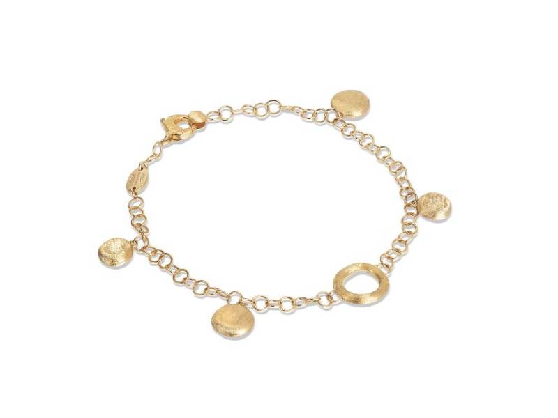 18KT YELLOW GOLD CHARM BRACELET JAIPUR LINK MARCO BICEGO BB2612 Y