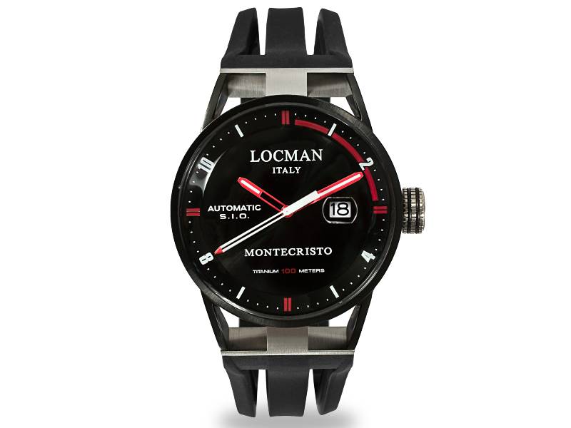 OROLOGIO UOMO AUTOMATICO ACCIAIO/CAUCCIU' CASSA PVD NERO MONTECRISTO LOCMAN 0511KNBKFRD0GOK