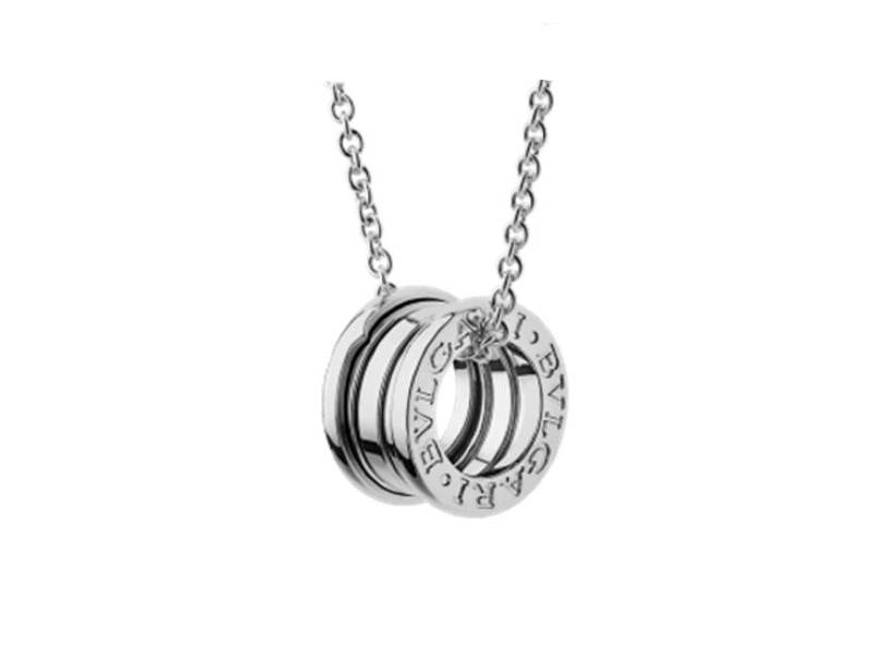 COLLANA IN ORO BIANCO 18KT CON PENDENTE TONDO BZERO1 BULGARI CL857832