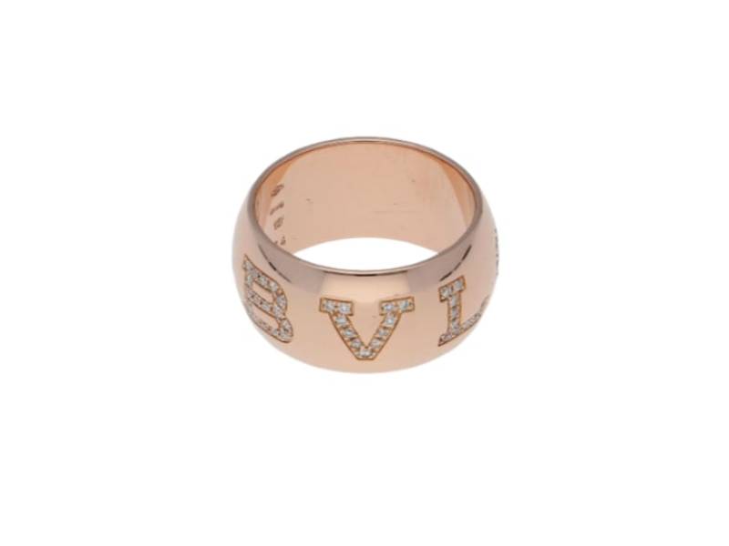 ANELLO ORO ROSA DIAMANTI BULGARI BULGARI MONOLOGO AN854511