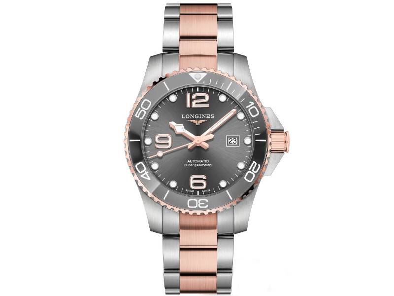 AUTOMATIC MEN'S WATCH STEEL-PVD/STEEL-PVD CERAMIC BEZEL HYDROCONQUEST LONGINES L3.782.3.78.7