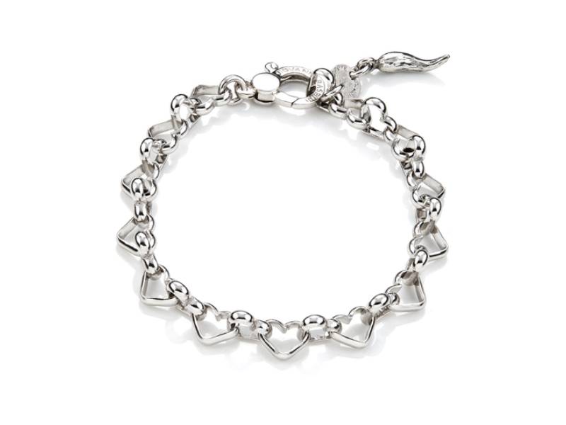 BRACCIALE IN ARGENTO CATENA CUORI GIOVANNI RASPINI 08591