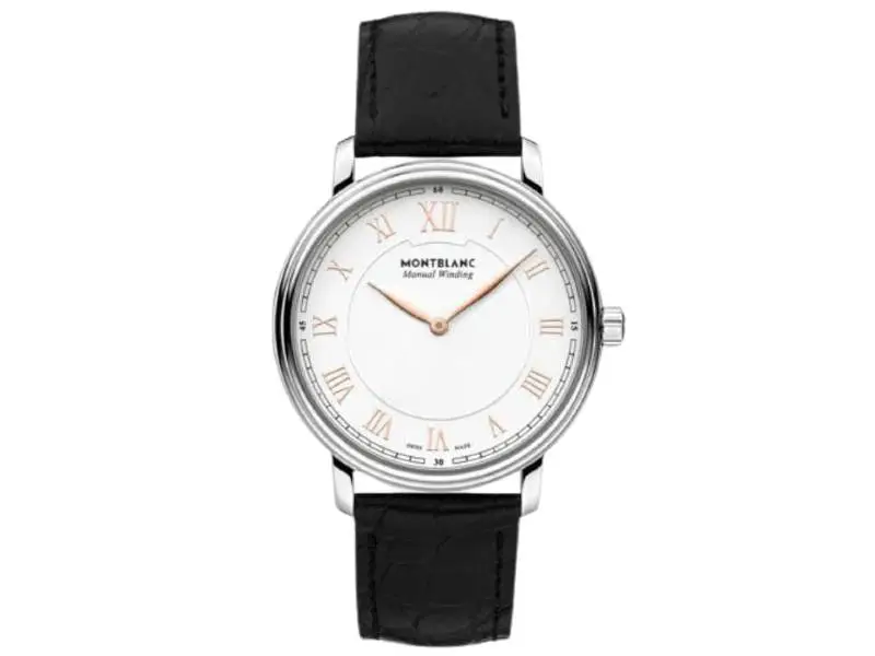 MECHANICAL STEEL/LEATHER MEN'S WATCH TRADITION COLLECTION MONTBLANC 119962