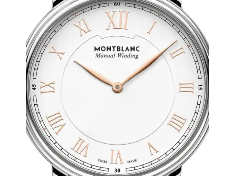 MECHANICAL STEEL/LEATHER MEN'S WATCH TRADITION COLLECTION MONTBLANC 119962