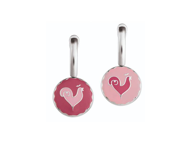 ORECCHINI IN ARGENTO DOUBLE FACE CON SMALTO ROSA E FUXIA ET VOILA' CHANTECLER 32111