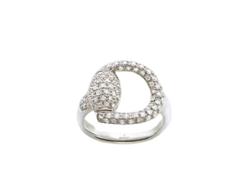 ANELLO IN ORO BIANCO CON DIAMANTI HORSEBIT GUCCI YBC182515001