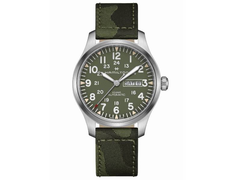 MEN'S WATCH STAINLESS STEEL AND FABRIC STRAP AUTOMATIC KHAKI FIELD H705335061