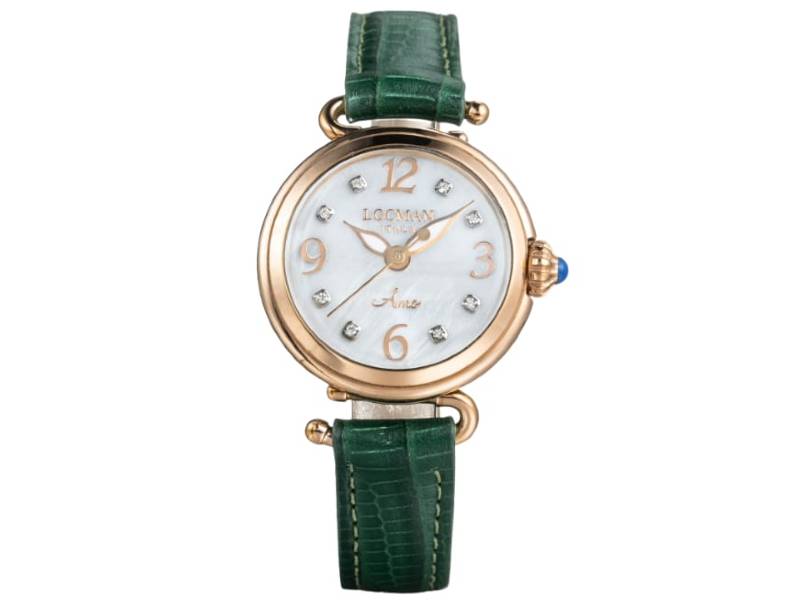 OROLOGIO DONNA QUARZO PVD ORO ROSA /PELLE INDICI CON DIAMANTI AMO LOCMAN 0701R14D-RGMWIDPD