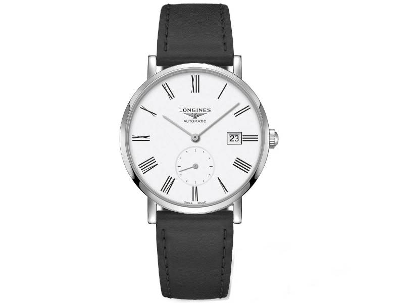 AUTOMATIC MEN'S WATCH STEEL/VEGETABLE MATERIAL ELEGANT LONGINES L4.812.4.11.0