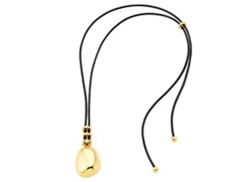 COLLANA IN ORO GIALLO E LACCIO IN TESSUTO GRIGIO MEDITERRANEAN EDEN BULGARI CL855890