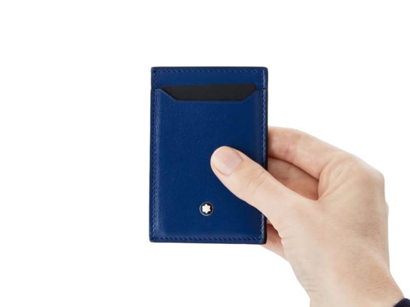 POCKET HOLDER 3 CC MEISTERSTUCK MONT BLUE AND BLACK MONTBLANC 129684