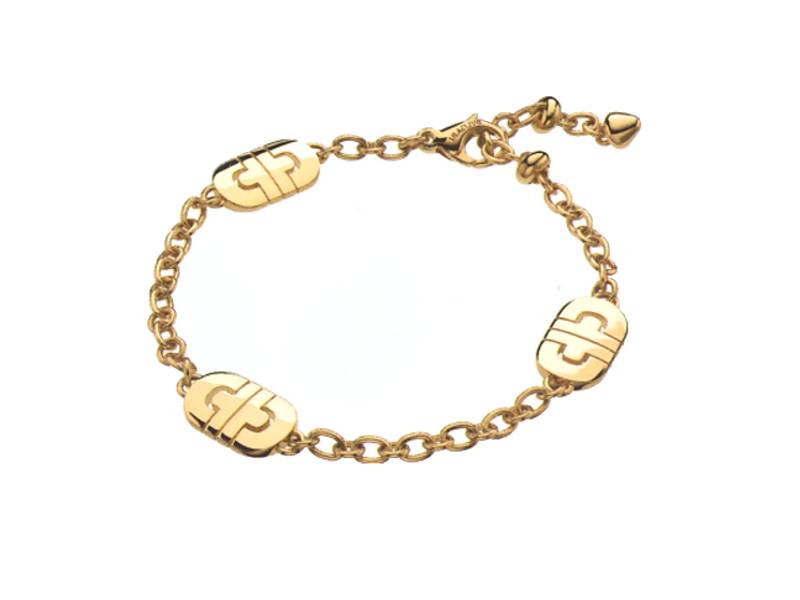 BRACCIALE ORO GIALLO CON CINQUE MOTIVI PARENTESI BULGARI BR853968