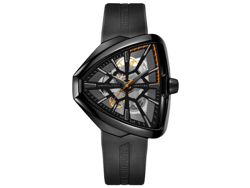 AUTOMATIC MEN'S WATCH TITANIUM-PVD/CAUCCIU' VENTURA SKELETON LIMITED EDITION SPIDERMAN HAMILTON H24595331