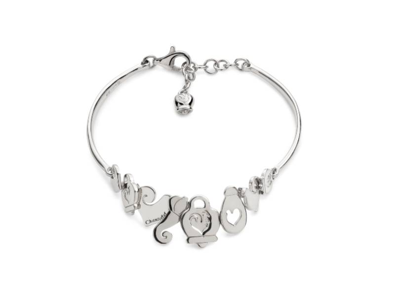 BRACCIALE SEMIRIGIDO IN ARGENTO CON SIMBOLI ET VOILA' CHANTECLER 34496