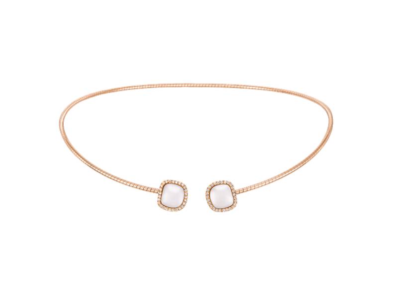 ROSE GOLD CHOKER WITH DIAMONDS AND KOGOLONG ENCHANTE' CHANTECLER 41667