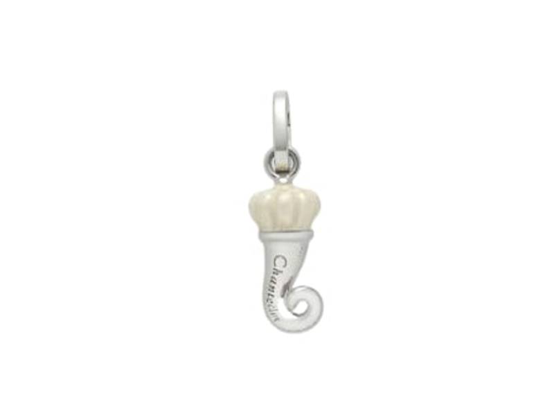 CIONDOLO CORNETTO MINI IN ARGENTO E SMALTO BIANCO CORNI ET VOILA' CHANTECLER 36394