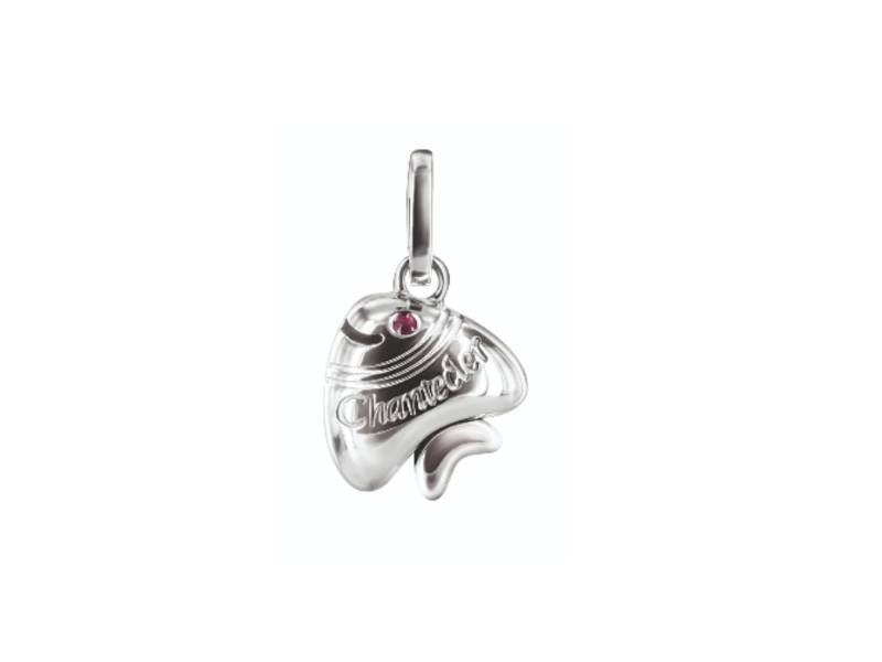 LARGE SILVER FISH PENDANT WITH RUBY ET VOILA' CHANTECLER 31240