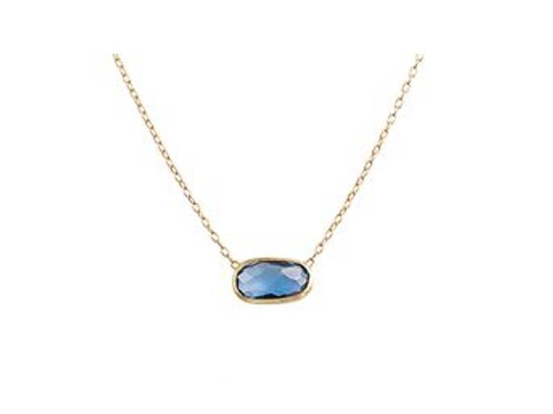 18KT YELLOW GOLD NECKLACE WITH LONDON TOPAZ DELICATI MARCO BICEGO CB1801-TPL01