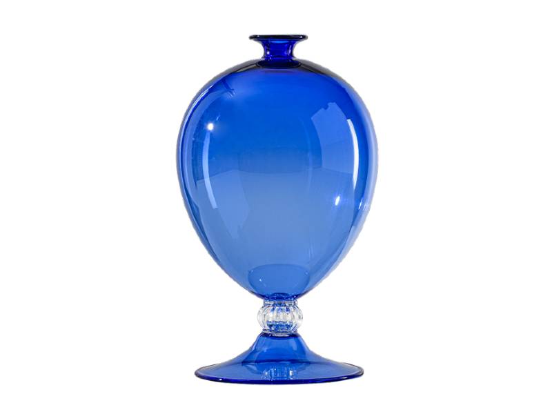 VERONESE VASE SAPPHIRE/CRISTAL VENINI 600.01