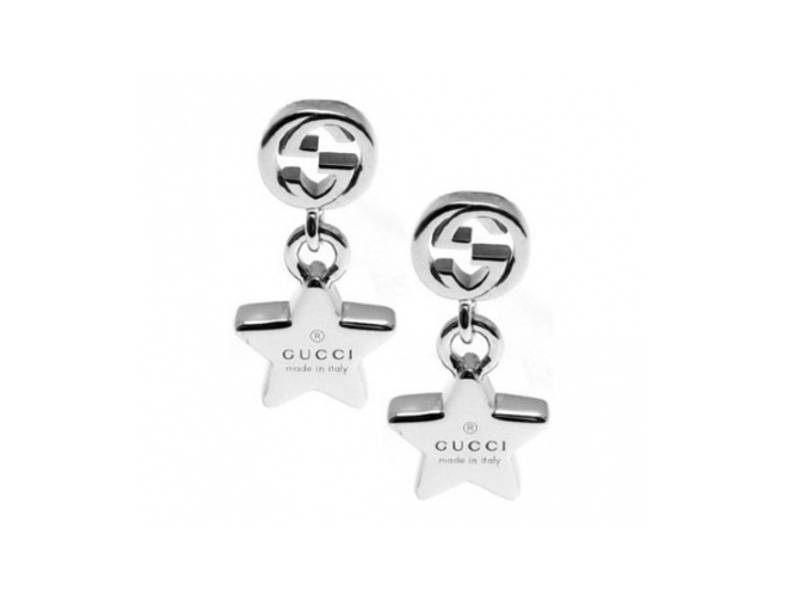 ORECCHINI ARGENTO CON LOGO GG E STELLA PENDENTE TRADEMARK GUCCI YBD35625200100U