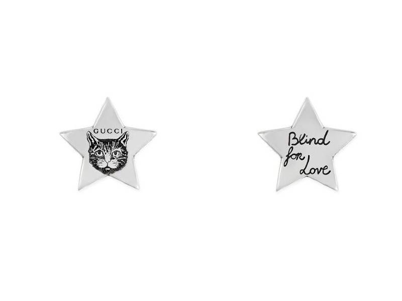 STAR SILVER EARRINGS BLIND FOR LOVE GUCCI YBD50000700100U