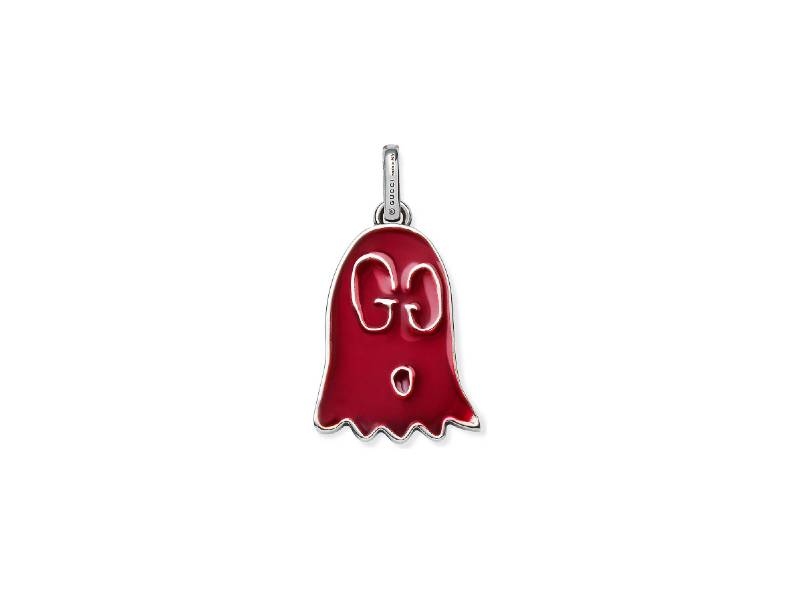 SILVER GHOST CHARM WITH RED ENAMEL GUCCI GHOST GUCCI YBD45848700100U