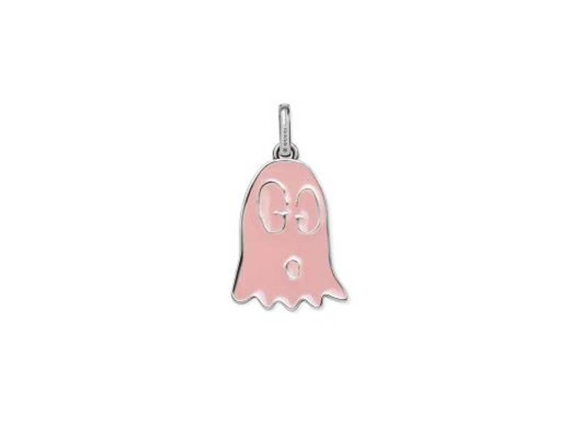 SILVER GHOST CHARM WITH PINK ENAMEL GUCCI GHOST GUCCI YBD45848700300U