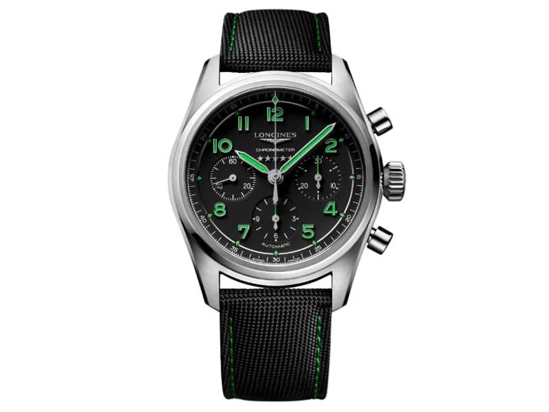 CHRONOGRAPH AUTOMATIC MEN'S WATCH TITANIUM/SYNTHETHIC STRAP SPIRIT PIONEER EDITION LONGINES L3.829.1.53.2