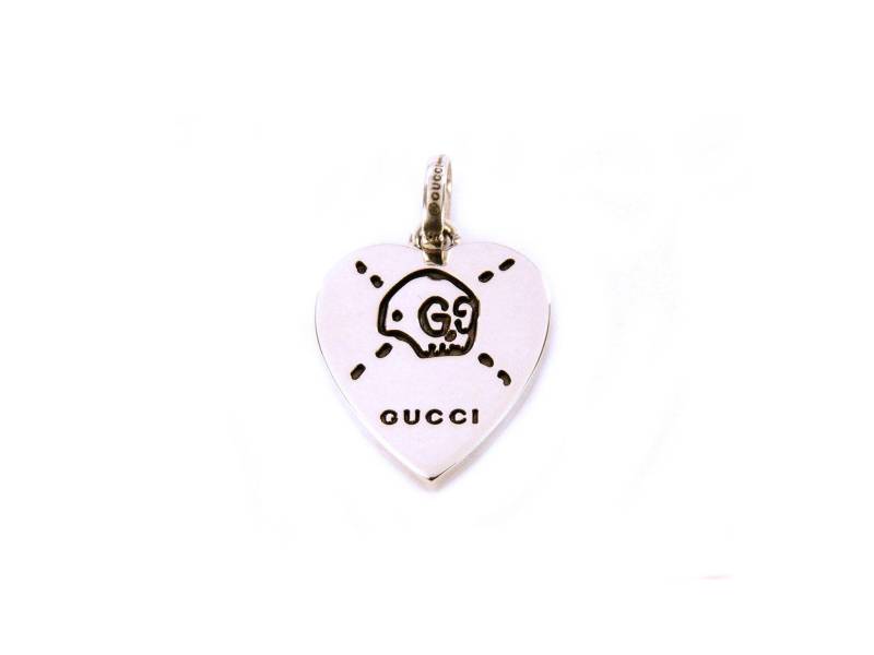 SILVER HEART CHARM GHOST GUCCI YBG45527200100U