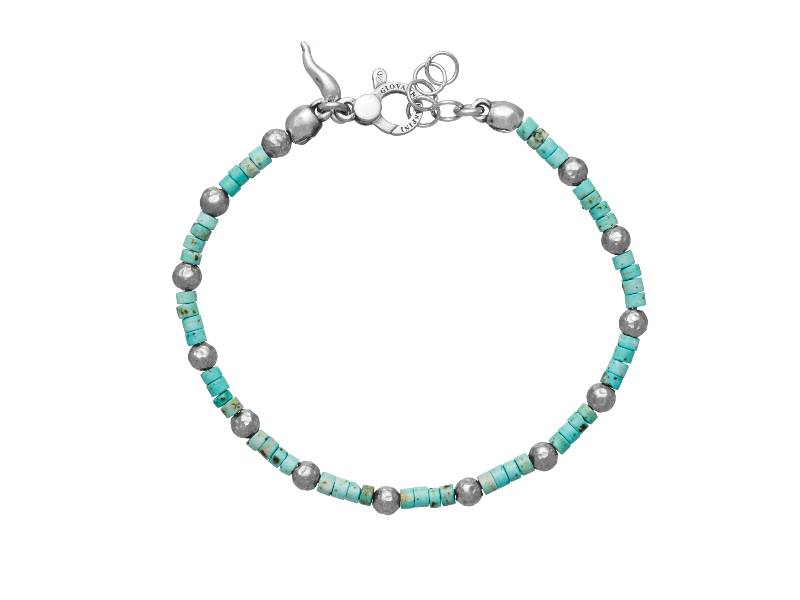 BRACCIALE UOMO IN ARGENTO E HOWLITE TANGO GIOVANNI RASPINI 11362L