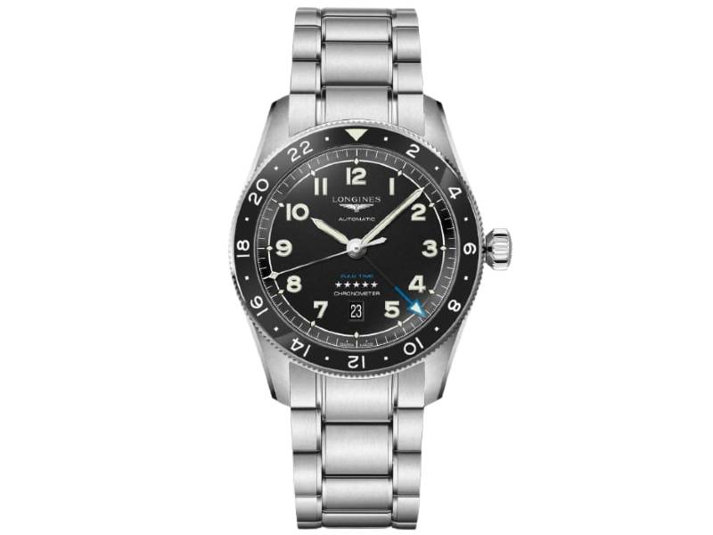 AUTOMATIC MEN'S WATCH STEEL/STEEL CERAMIC BEZEL SPIRIT ZULU TIME LONGINES L3.812.4.53.6