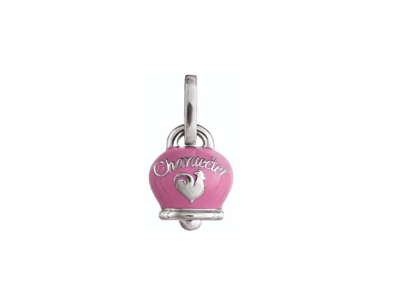 CIONDOLO CAMPANELLA ARGENTO E SMALTO ROSA INTENSO ET VOILA' CHANTECLER 32318