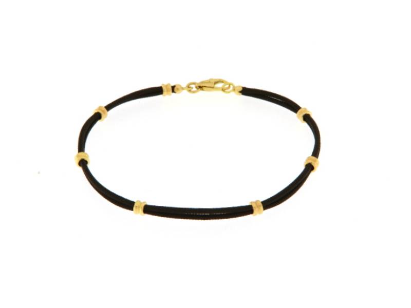 YELLOW GOLD MEN'S BRACELET AND NAUTICAL ROPE CN25OG