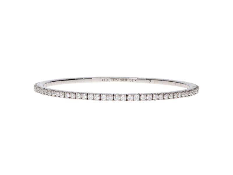 BRACCIALE DONNA ESTENSIBILE ORO BIANCO E DIAMANTI BIANCHI EXTENSIBLE ROBERTO DEMEGLIO BTE65DB