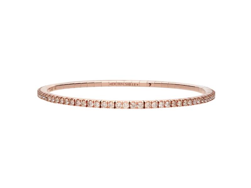 18KT ROSE GOLD EXTENSIBLE BRACELET WITH BROWN DIAMONDS EXTENSIBLE ROBERTO DEMEGLIO BTE65DBWOR