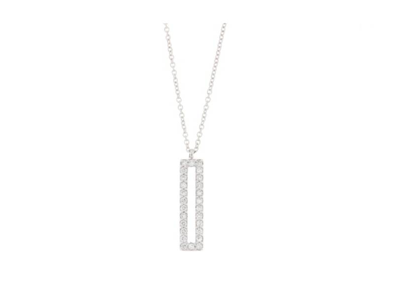 18KT WHITE GOLD AND DIAMONDS NECKLACE JUNIOR B 25/M893M