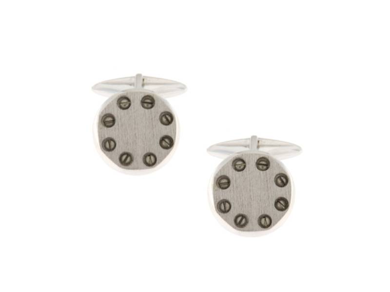 18KT WHITE GOLD OCTAGONAL CUFFLINKS GIOVEPLUVIO GM159OB