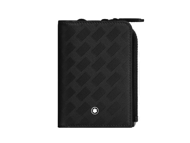 CUSTODIA PORTA CARTE NERA 3 SCOMPARTI E TASCA CON CERNIERA EXTREME 3.0 MONTBLANC 129980