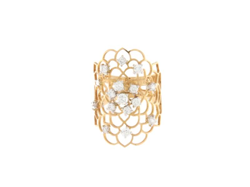 18KT ROSE GOLD RING WITH DIAMONDS MORESCA STAURINO 647071-7374APK