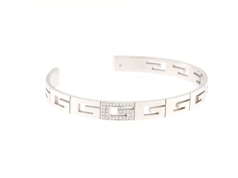 BRACCIALE RIGIDO IN ORO BIANCO CON DIAMANTI MULTI G COLLECTION GUCCI 107844J85409066