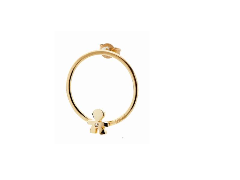 MONO ORECCHINO IN ORO GIALLO 9KT CON DIAMANTE BIMBO LES PETITS LE BEBE' LBB710