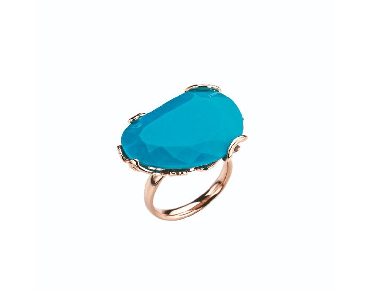 18KT PINK GOLD RING WITH TURQUOISE DIAMOUR CHANTECLER 29180