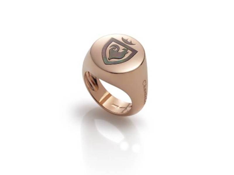 ANELLO ORO ROSA 18 KT E MADREPERLA GRIGIA ANIMA CHANTECLER 35153