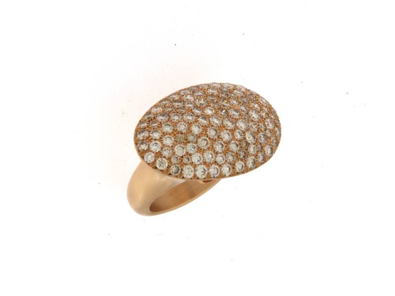 18KT ROSE GOLD RING WITH BROWN DIAMONDS PAVE' FANI GA01955BW