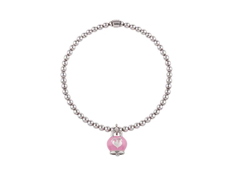 BRACCIALE ARGENTO ET VOILA' CHANTECLER CAMPANELLA ROSA 41890