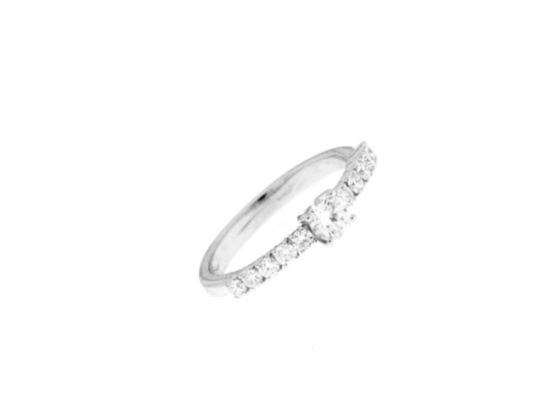 18 KT WHITE GOLD SOLITAIRE RING WITH DIAMOND 0.31 E VS2 JUNIOR B AN31037