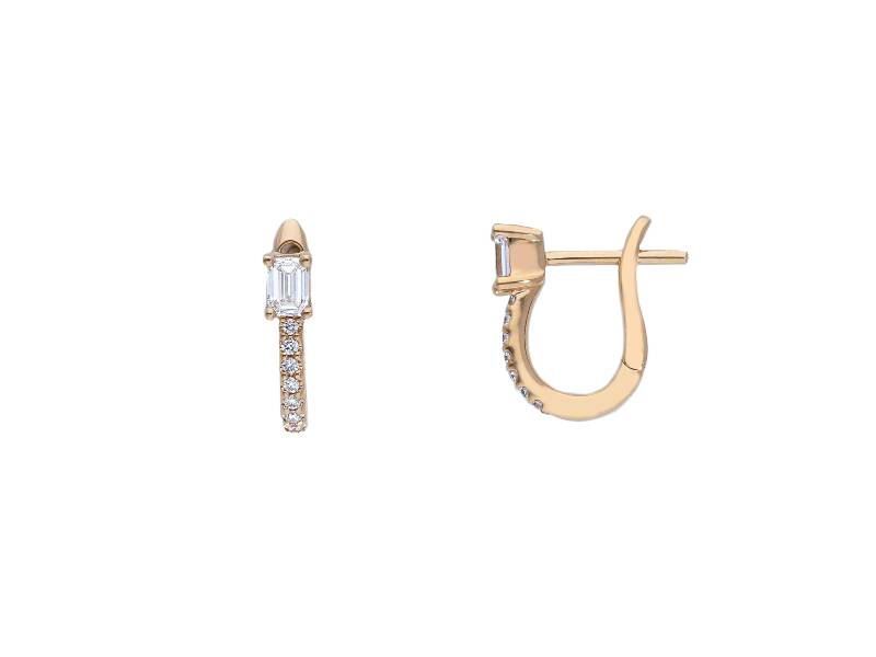 18 KT ROSE GOLD EARRINGS WITH DIAMONDS JUNIOR B VE2772ID