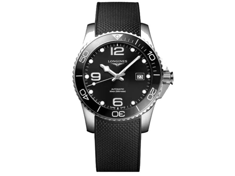 AUTOMATIC WATCH STEEL/CAUCCIU' CERAMIC BEZEL HYDROCONQUEST LONGINES L3.781.4.56.9