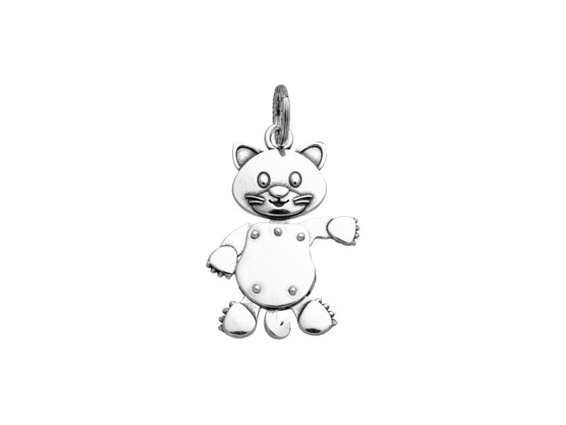 CHARM ARGENTO GATTO GRANDE GIOVANNI RASPINI 11444