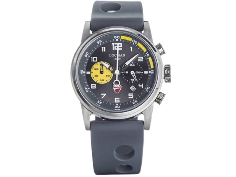 MEN'S WATCH QUARTZ CHRONO STEEL/SILICONE DUCATI LOCMAN D105A07-00GYYSIA